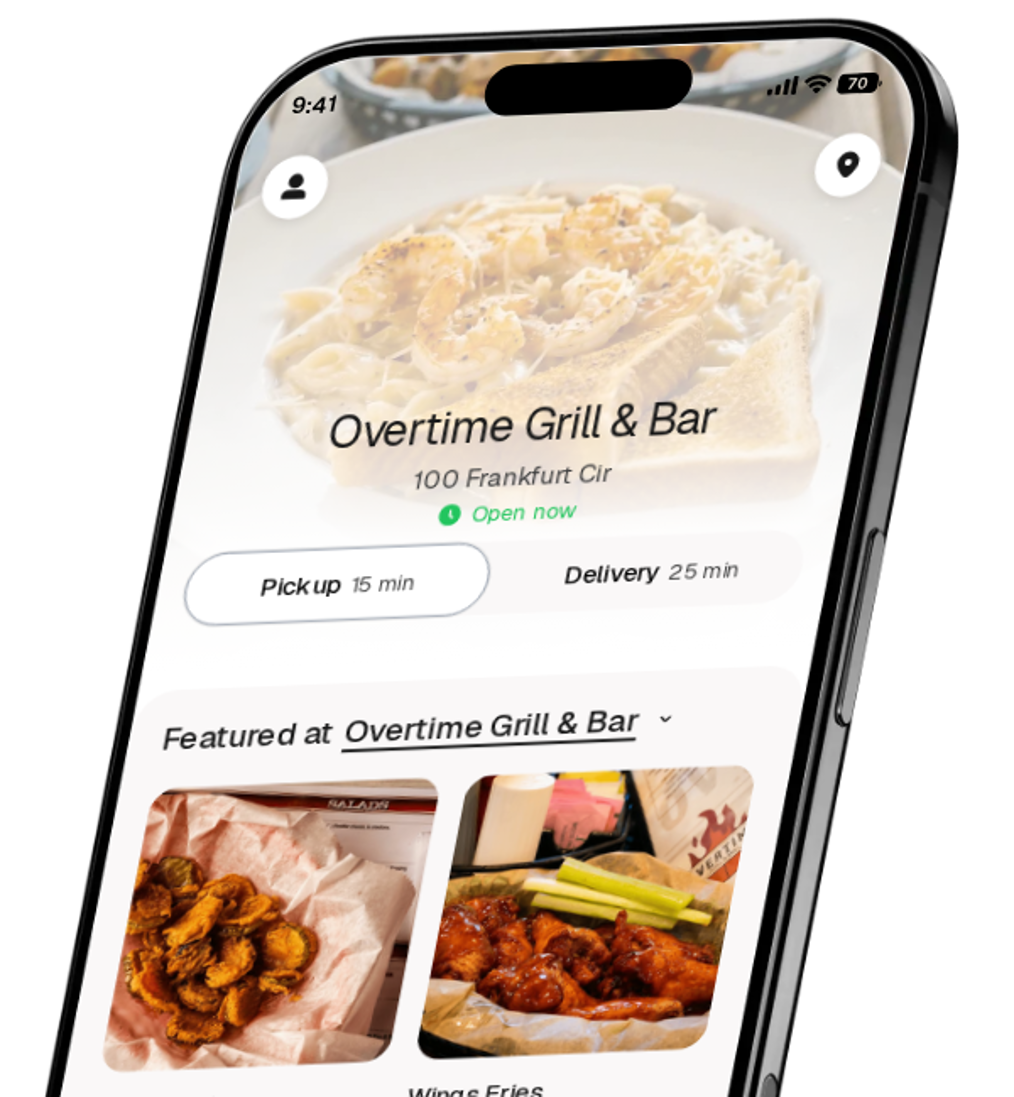 Overtime Grill & Bar app preview
